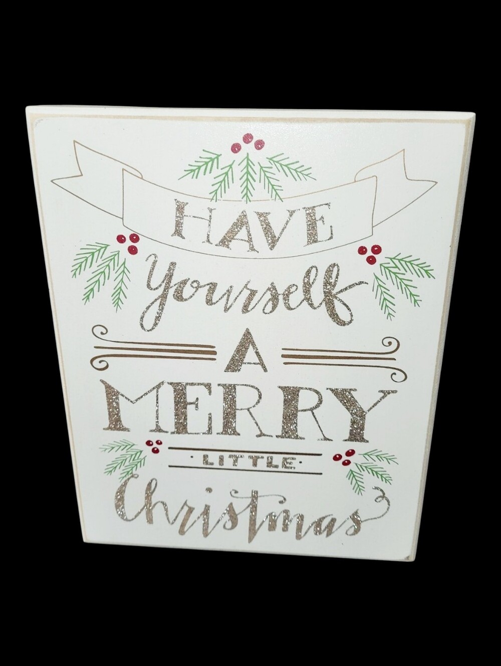 Glittery Decor Xmas Christmas Sign Merry Xmas